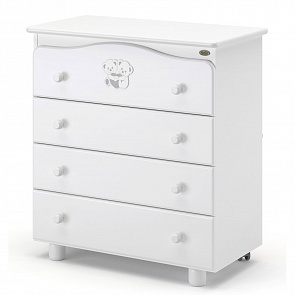 Детский комод Nuovita Parte, цвет - Bianco/Белый (Nuovita, сPAR_1019)